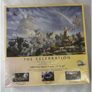 New! 1000 pc The Celebration by Tom duBois 2002 Jigsaw Puzzle Vintage 10"x30"